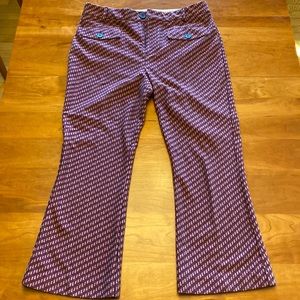 Patterned Cropped Pants